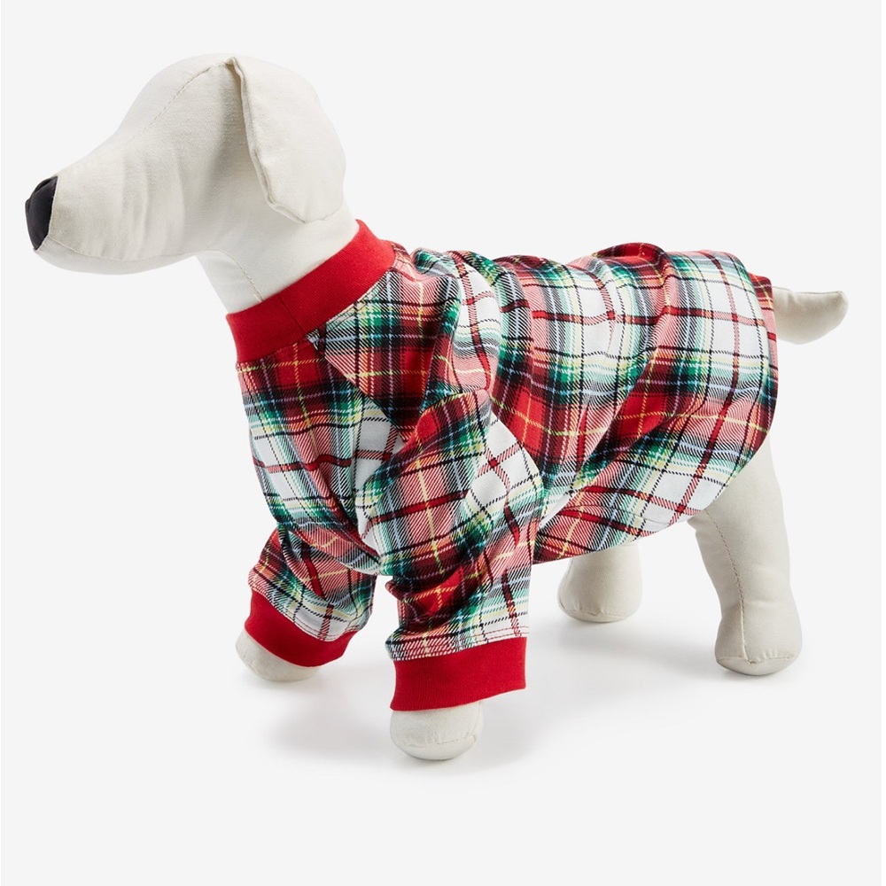 NWT Macy’s Holiday Lane Pet Pajamas Winterton Plaid 100% Cotton size Small
